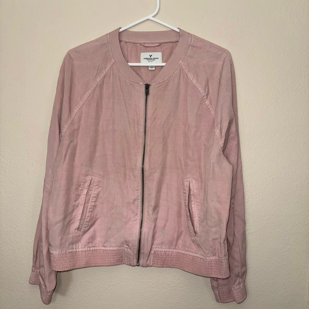 American Eagle Pink Bomber Jacket